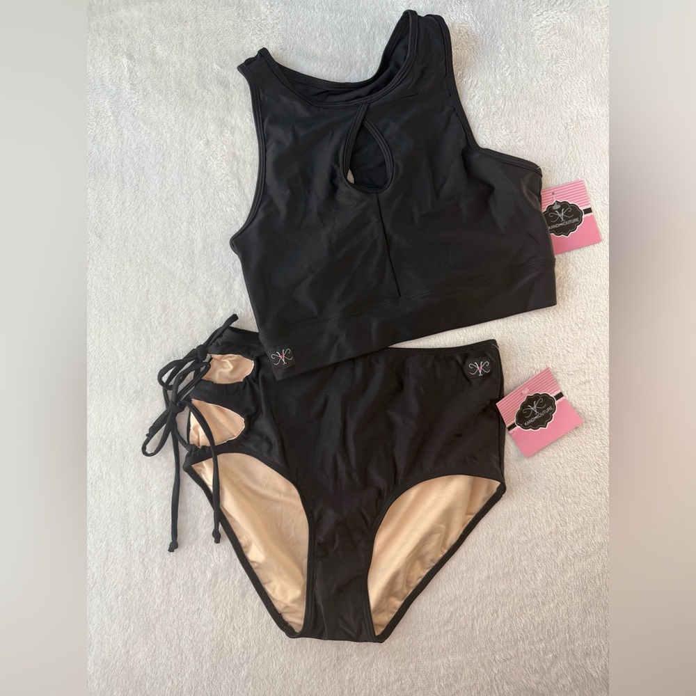 NWT Black Kandi Kouture 2 Piece Dancewear Set